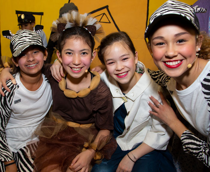 students dressed up in customes